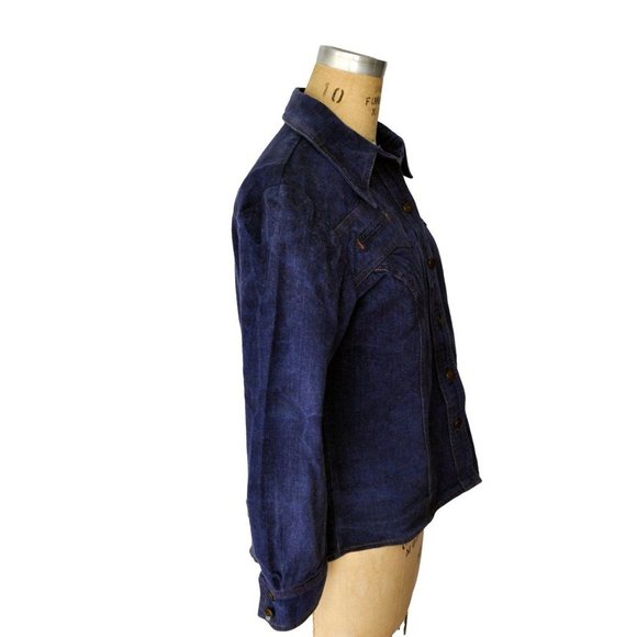 Vintage 70s Kemington Express Dark Blue Shirt - Picture 3 of 4